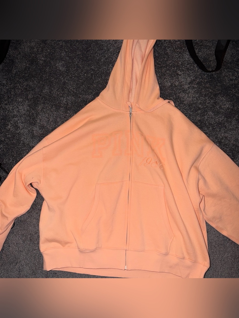 PINK Victoria's Secret Peach Zip-Up Hoodie Jacket